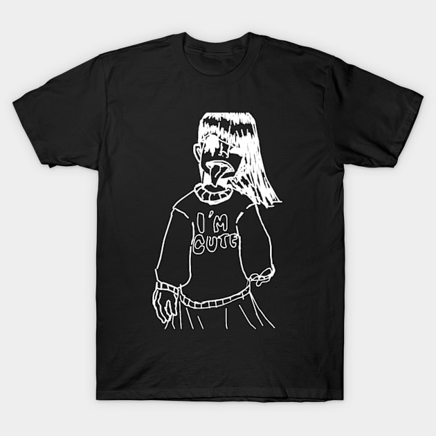 I'm Cute - Sketch Design for Dark Shirts T-Shirt by iNukeTshirts